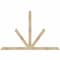 Ekena Millwork Saratoga Rough Sawn Timber Gable Bracket, Douglas Fir, 84"W x 56"H x 2"D x 4"F, 16/12 Pitch GBW084X56X0204SAR00RDF - alternate 1